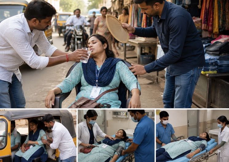 जनगणना ड्यूटी के दौरान महिला कर्मचारी की बिगड़ी तबीयत, प्राथमिक उपचार जारी