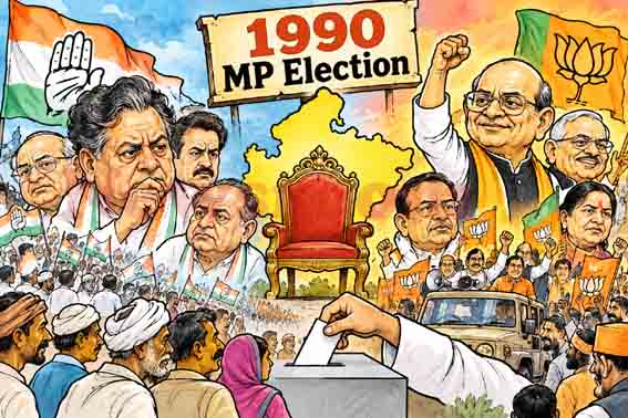 1990 का चुनाव: जब मध्यप्रदेश में बदलने लगी थी सत्ता की हवा, कांग्रेस के किले में दरार और भाजपा के कमल की दस्तक